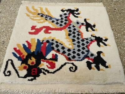 Vintage Chinese Dragon Art Deco Rug