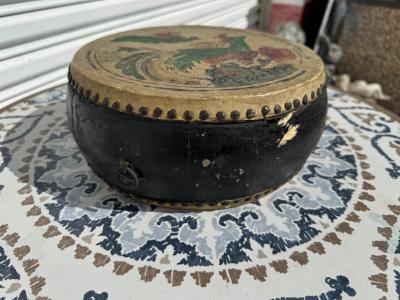 Vintage Chinese Hand Painted Drum
