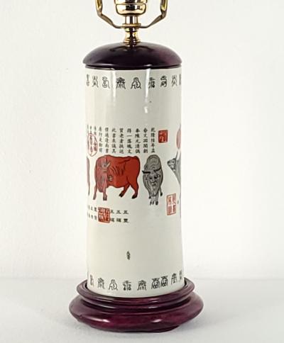 Vintage Chinese Porcelain Vase Now a Lamp circa 1950