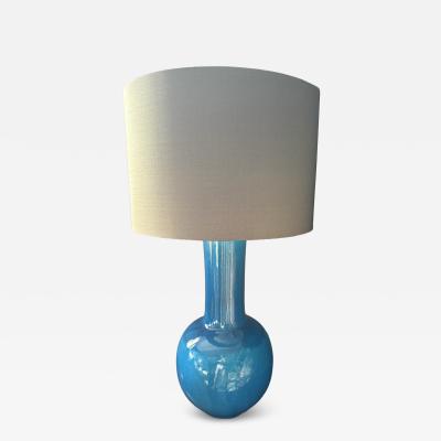 Vintage Chinese lamp in turquoise blue
