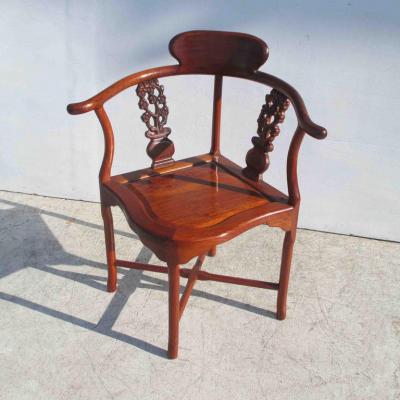 Vintage Chinoiserie Rosewood Corner Chair