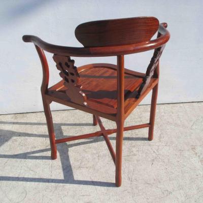 Vintage Chinoiserie Rosewood Corner Chair