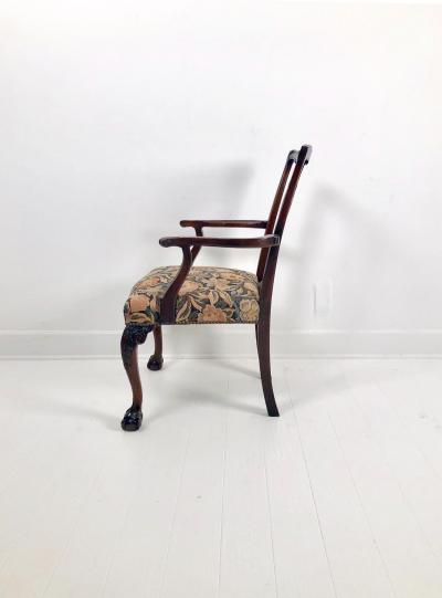 Vintage Chippendale Style Armchairs A Pair