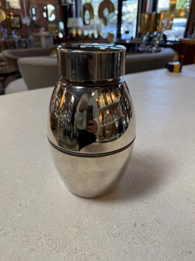 Vintage Chrome Ice Bucket with Lid