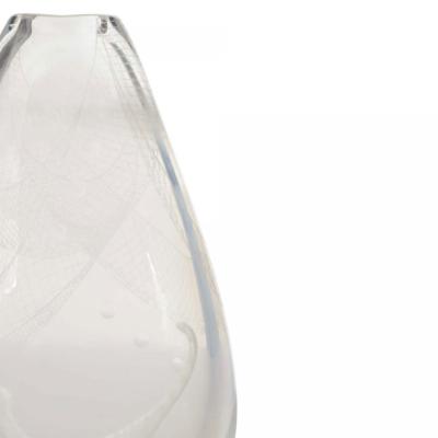 Vintage Clear Teardrop Shaped Glass Vase