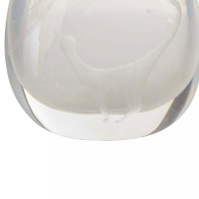 Vintage Clear Teardrop Shaped Glass Vase