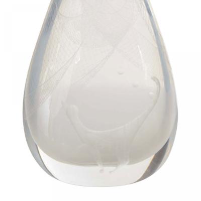 Vintage Clear Teardrop Shaped Glass Vase