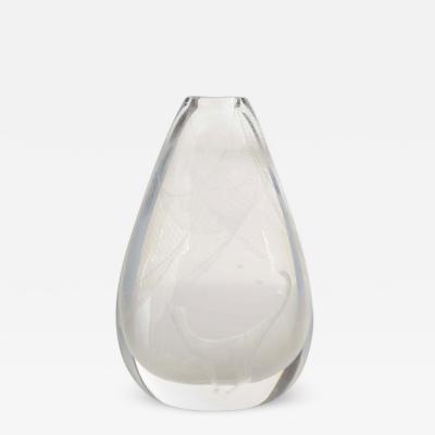Vintage Clear Teardrop Shaped Glass Vase