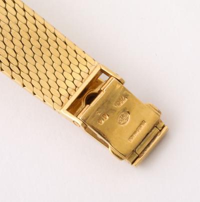 Vintage Corum 18K White Gold Diamond Watch with Woven Gold Bracelet