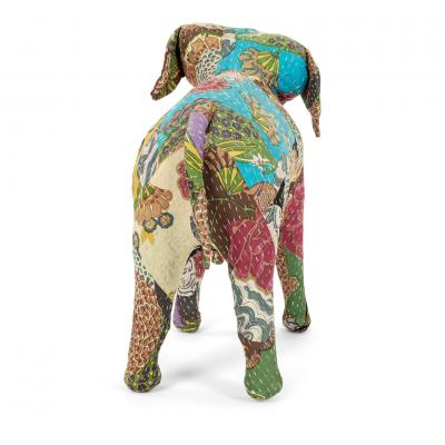 Vintage Cotton Elephant Covered in Indian Textiles