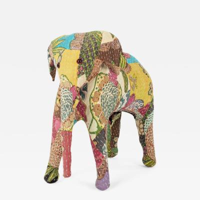Vintage Cotton Elephant Covered in Indian Textiles