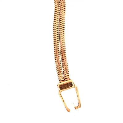 Vintage Croton Ladies 14 Karat Gold Wristwatch 9 Total Diamonds