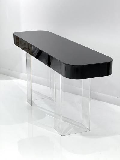 Vintage Curved Acrylic Console