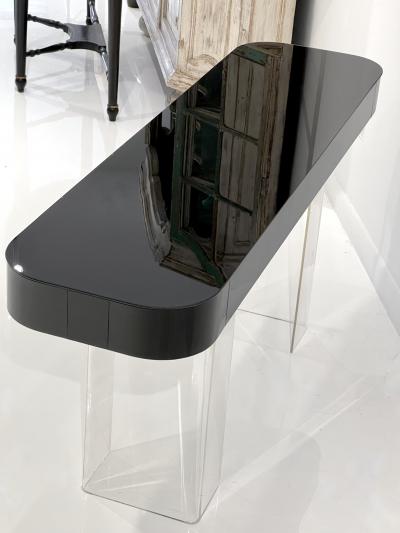 Vintage Curved Acrylic Console