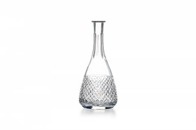 Vintage Czech Cut Crystal Decanter and Cordial Glass Set
