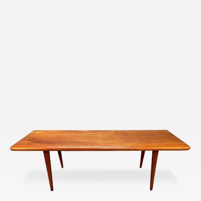 Vintage Danish Mid Century Modern Teak Coffee Table by Jacob Nielsen Sonner