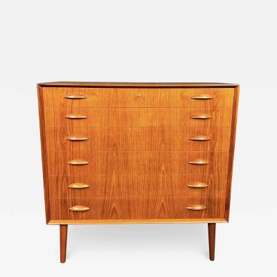 Vintage Danish Mid Century Modern Teak Dresser by Johannes Sorth