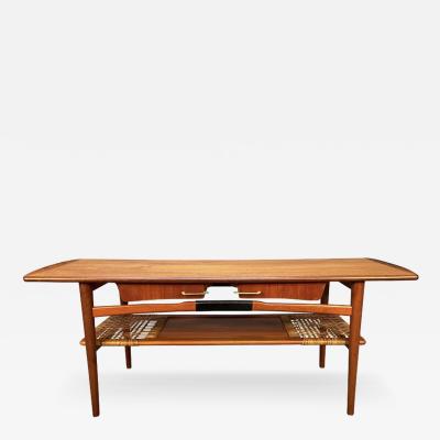 Vintage Danish Mid Century Teak Coffee Table Attributed to Hans Wegner