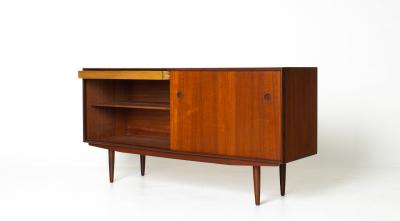 Vintage Danish Modern Teak Credenza with Afromosia Details