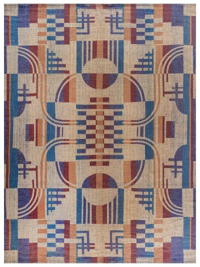 Vintage Deco Flat Weave Rug