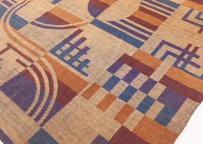 Vintage Deco Flat Weave Rug