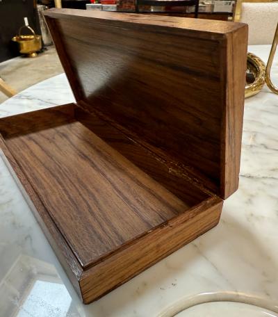 Vintage Decorative Italian Wood Box 1970s Signed