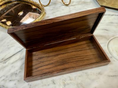 Vintage Decorative Italian Wood Box 1970s Signed