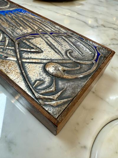 Vintage Decorative Italian Wood Box 1970s Signed