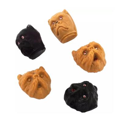 Vintage Decorative Painted Resin Dog Heads