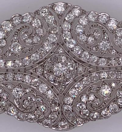 Vintage Diamond Cluster Brooch