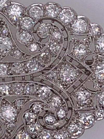 Vintage Diamond Cluster Brooch