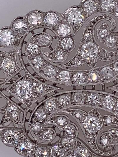 Vintage Diamond Cluster Brooch