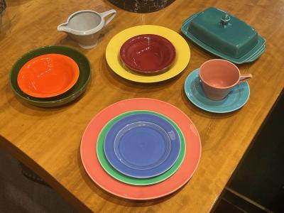 Vintage Dinnerware Pieces by Homer Laughlin 30 Year Harlequin Collection