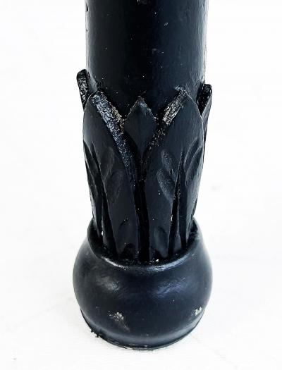 Vintage Ebonized Carved Rams Head Berg re Chairs Pair