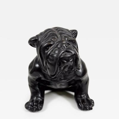 Vintage English Bull Dog Sculpture Bronze Figurine