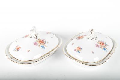 Vintage English Pair Porcelain Covered Tureen
