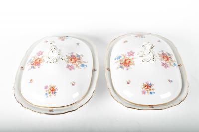 Vintage English Pair Porcelain Covered Tureen