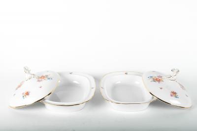 Vintage English Pair Porcelain Covered Tureen