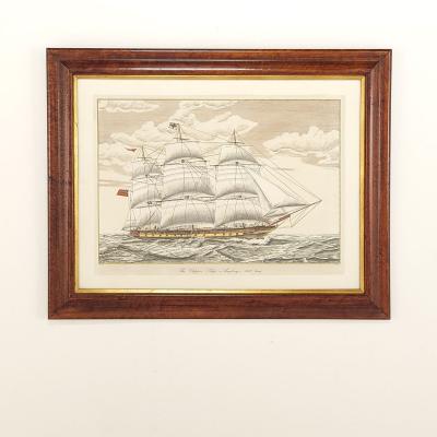 Vintage English Print The Clipper Ship Anglesey 
