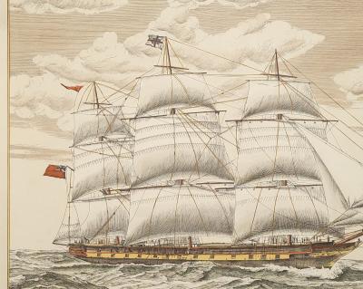 Vintage English Print The Clipper Ship Anglesey 