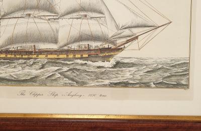 Vintage English Print The Clipper Ship Anglesey 
