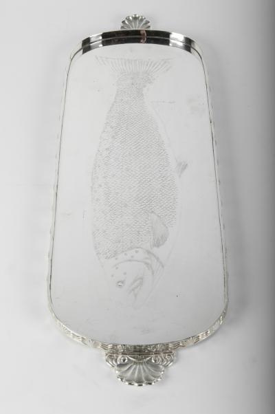 Vintage English Silver Plate Serving Tray 