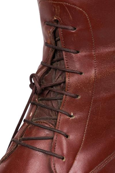 Vintage Equestrian Riding Boots with Wooden Stretcher Trees