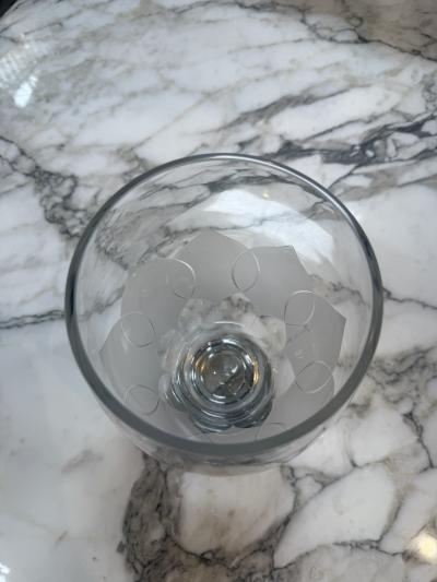 Vintage Etched Crystal Glass Vase