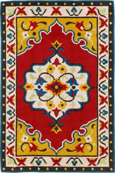 Vintage European Accent Rug