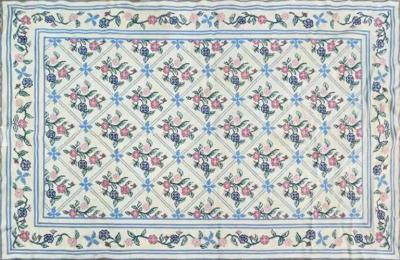 Vintage European needle point rug AS IS