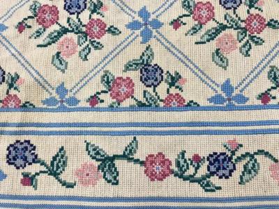 Vintage European needle point rug AS IS