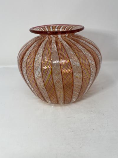Vintage Filligrana Murano Glass Vase