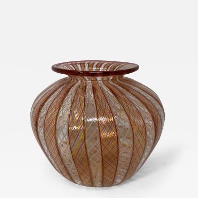 Vintage Filligrana Murano Glass Vase