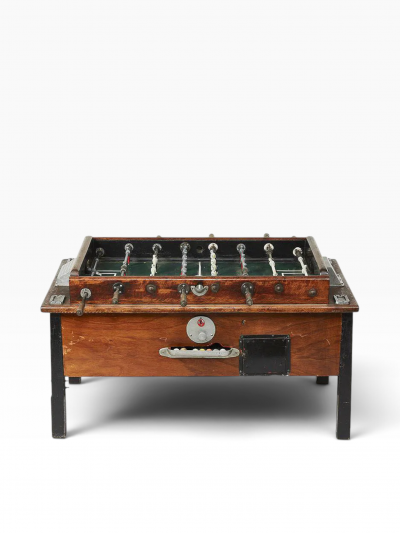 Vintage Foosball Table Hardwood England 1940s Craftsmanship